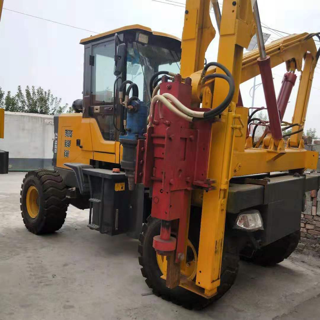 广东护栏打桩机 工地地基打桩机 油耗低 钻孔效率高