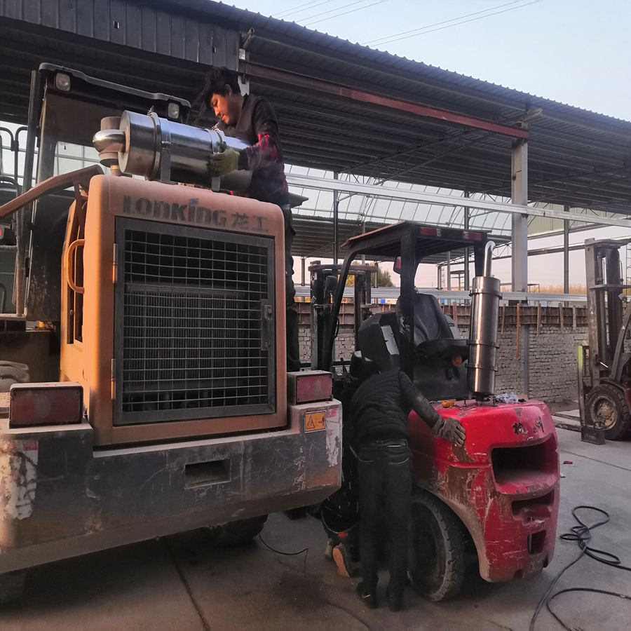 绿昊环保叉车尾气净化器尾气过滤器检测合格环保绿标厂家直销