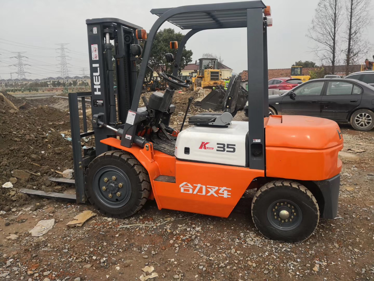 出售二手合力3.5吨标准门架叉车