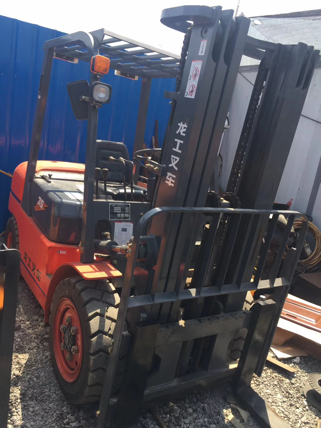 出售龙工3.5吨，4.5米门架叉车