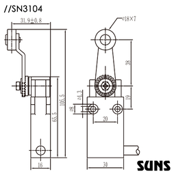 户外机械行程开关SN3104安全限位开关SUNS美国三实