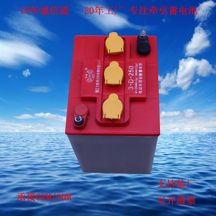 游览车电瓶3-D-210观光车电池巡逻车代步车高尔夫球车蓄电池动力型电瓶