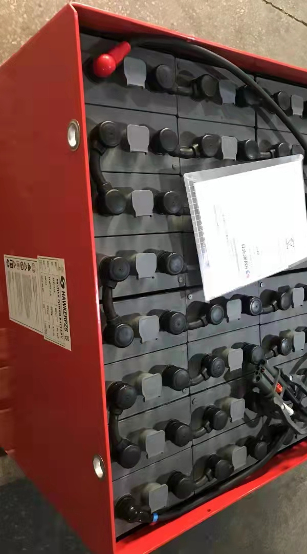 HAWKERPZS叉车蓄电池2pzs310 24v 48v 电动叉车电池组自带加液系统原装包邮送货上门