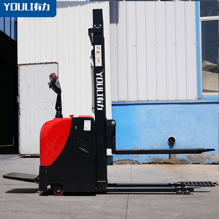1.5吨2吨堆高装卸叉车站驾式仓储搬运设备电动托盘堆垛机-有力品牌厂家