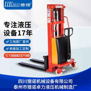 猎诺CTD半电动堆高车电动叉车电瓶铲车可非标定制