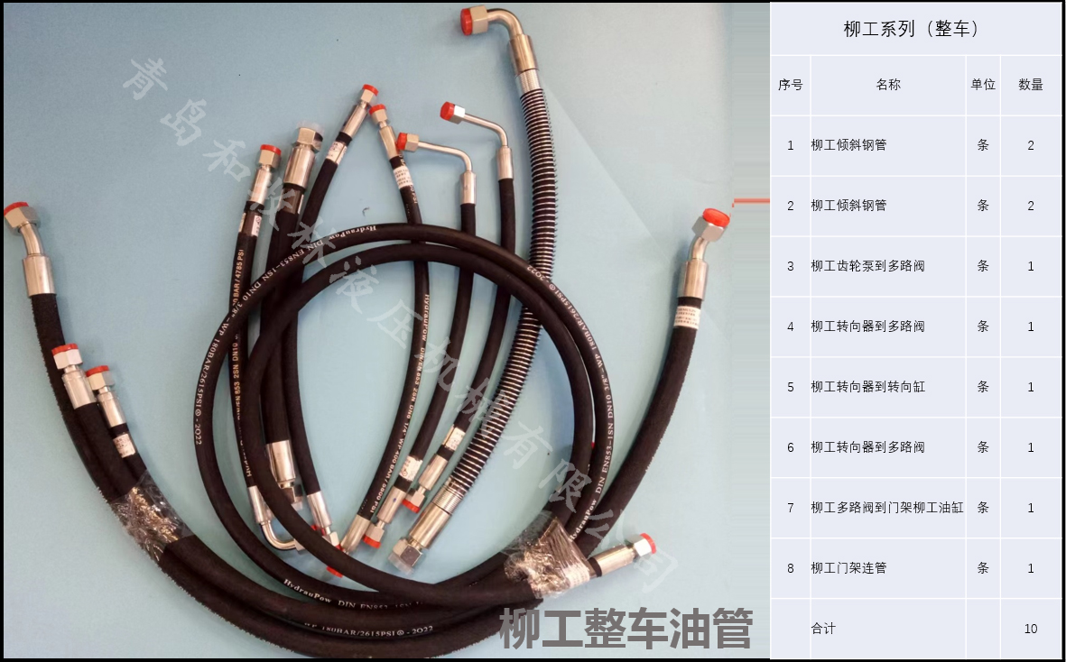 柳工整车管路