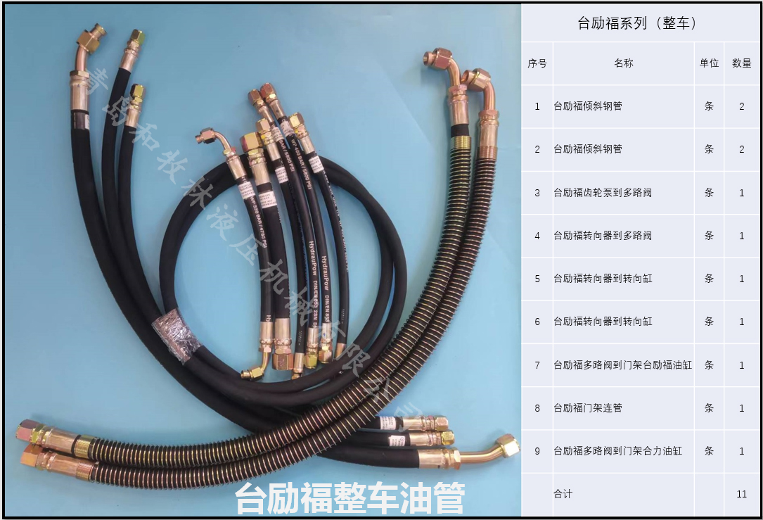 台励福整车管路