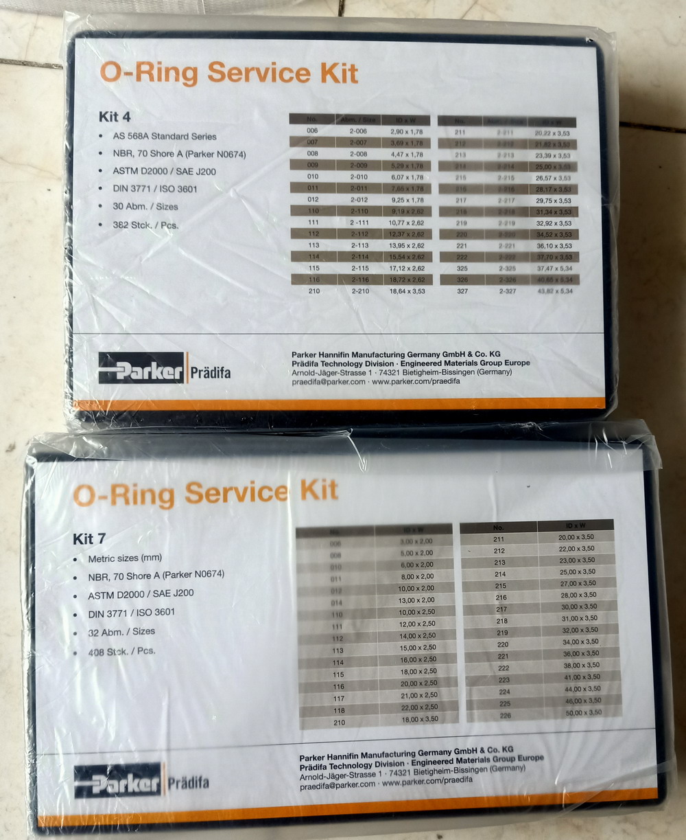 parker派克O型圈修理盒 KIT O-box