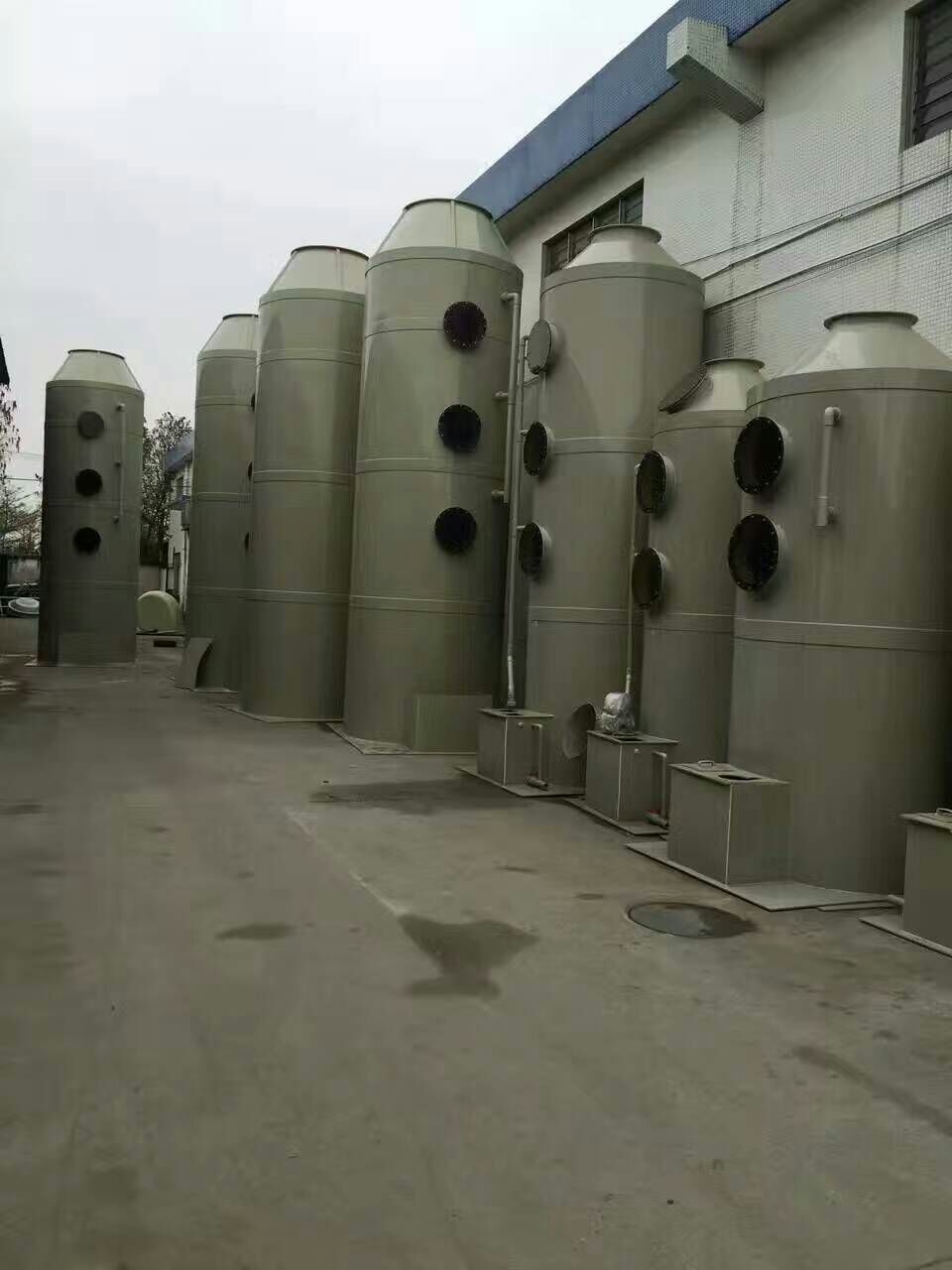 气旋喷淋塔 脱硫废气处理成套设备 方形不锈钢气旋混动喷淋塔凯诺机械