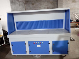 车间焊接打磨平台 双工位打磨除尘器 铸件打磨平台 金属抛光柜式除尘平台 室内多功能移动平台