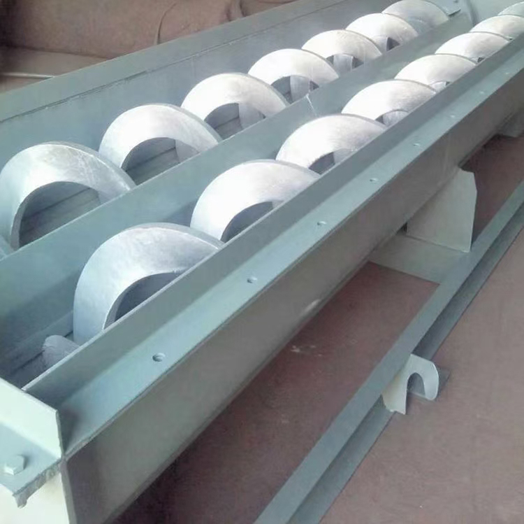 水平无轴螺旋输送机 管式水泥上料机u型螺旋输送机上料机提升机蛟龙螺旋叶片工业不锈钢螺旋输送机