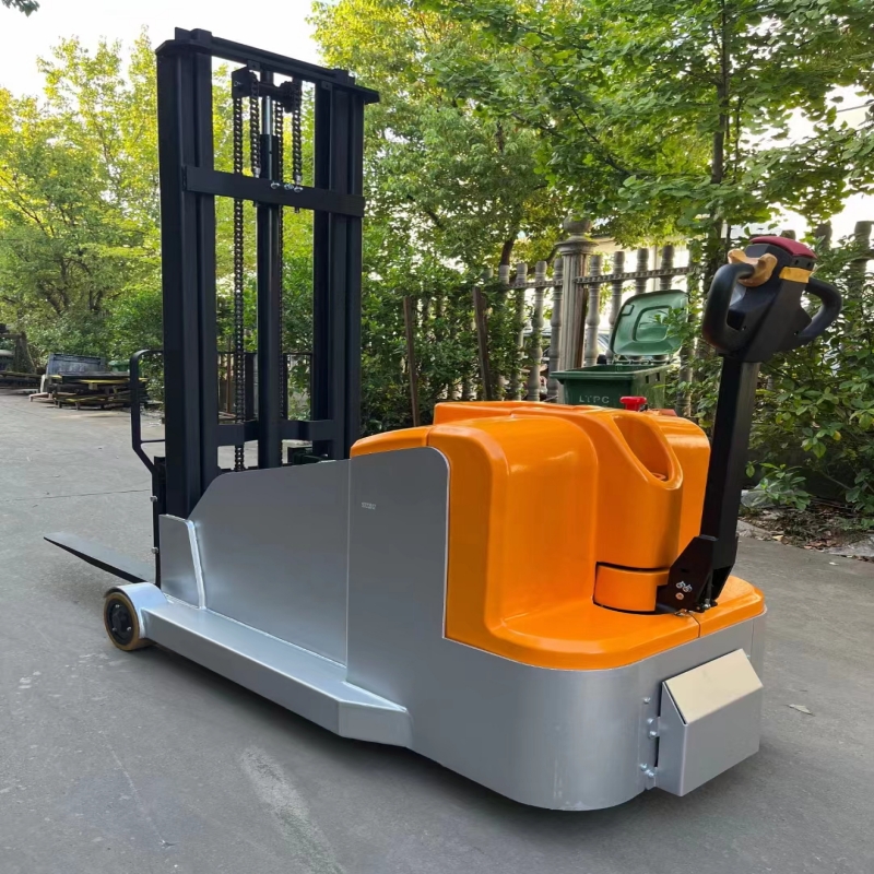 配重式全电动叉车1吨前移式升高堆垛机液压无腿铲车