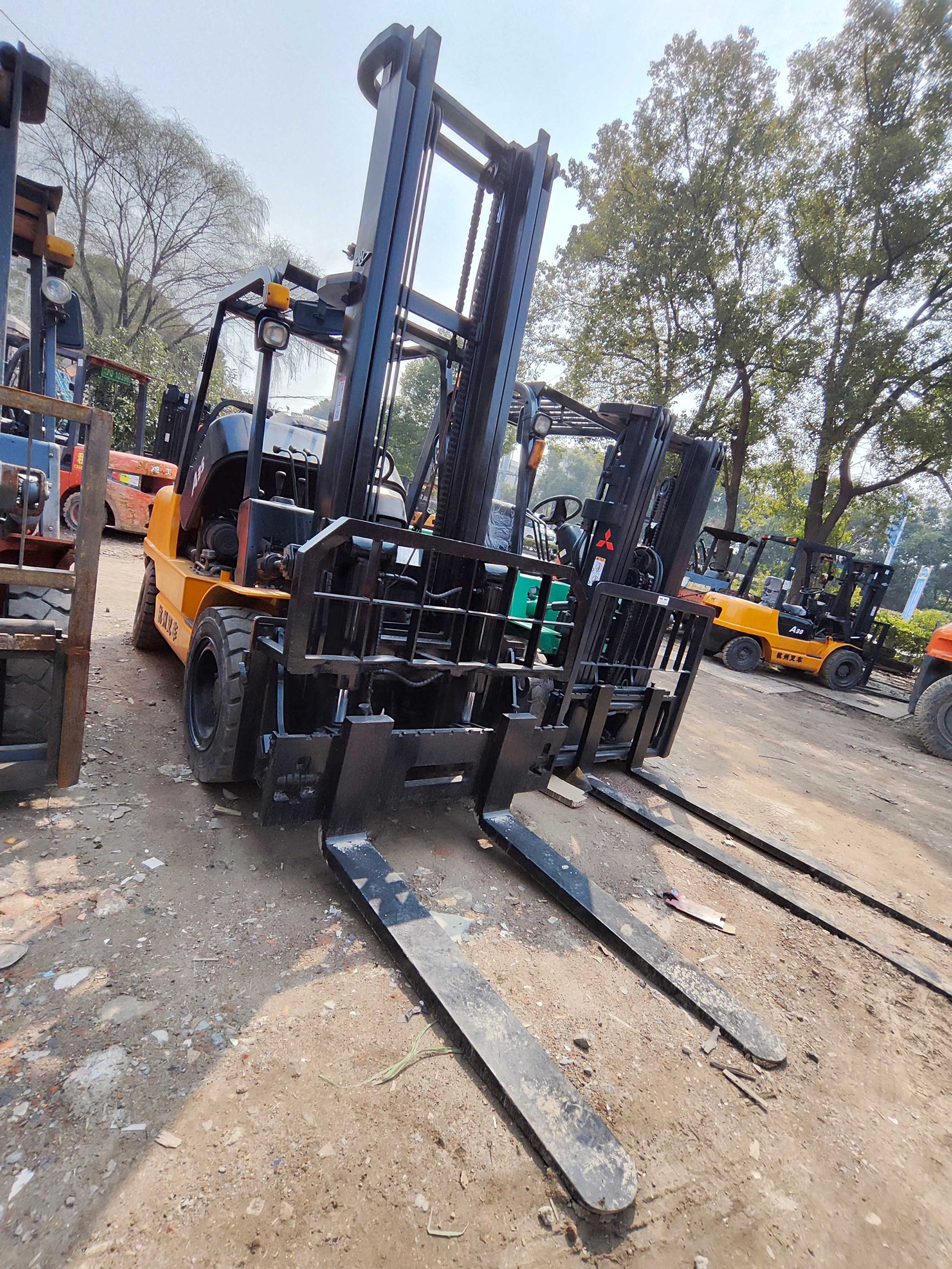 杭叉A35带倾翻器 柴油货叉出租 叉车3吨 带侧移 自动挡手动挡 升高4米4.5米3米 青浦低价叉车