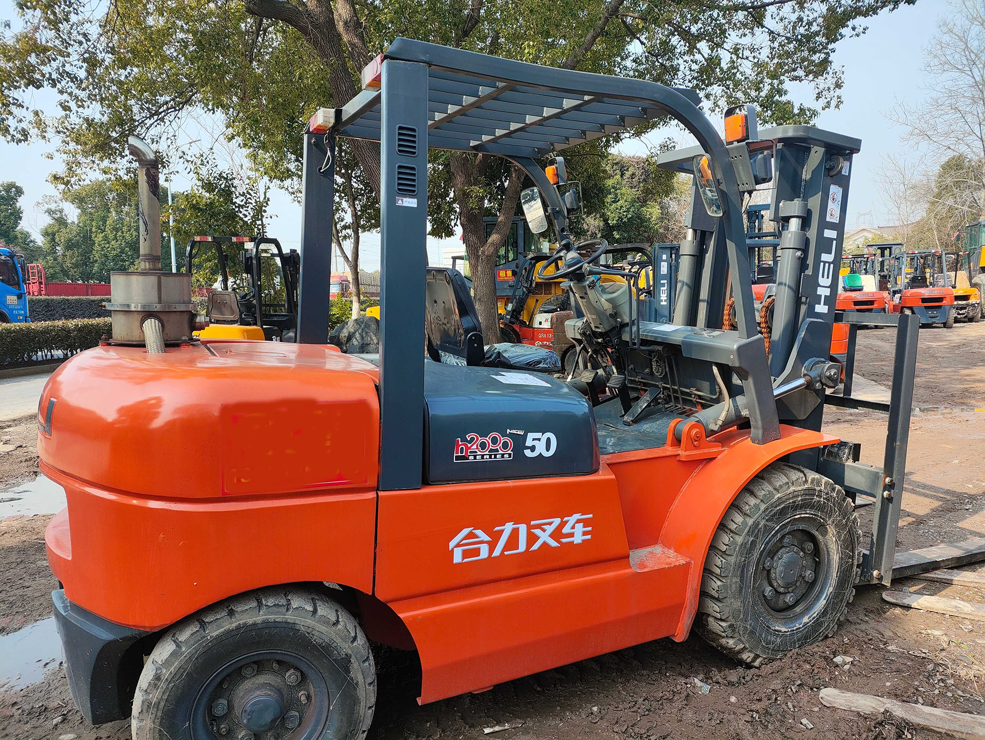 上海青浦合力5吨柴油叉车出租 重型货叉 自动挡 升高3米4米5米 仓库搬运叉车