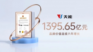 天能品牌价值，1395亿元！