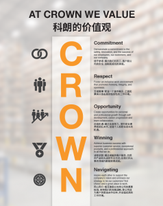 在Crown，行C-R-O-W-N