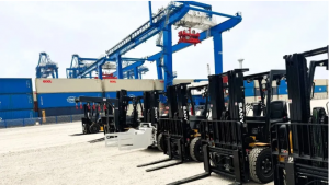 中秘两国元首宣布钱凯港开港，电动叉车来自三一！