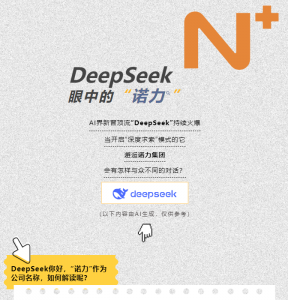 DeepSeek眼中的“诺力”是这样的......