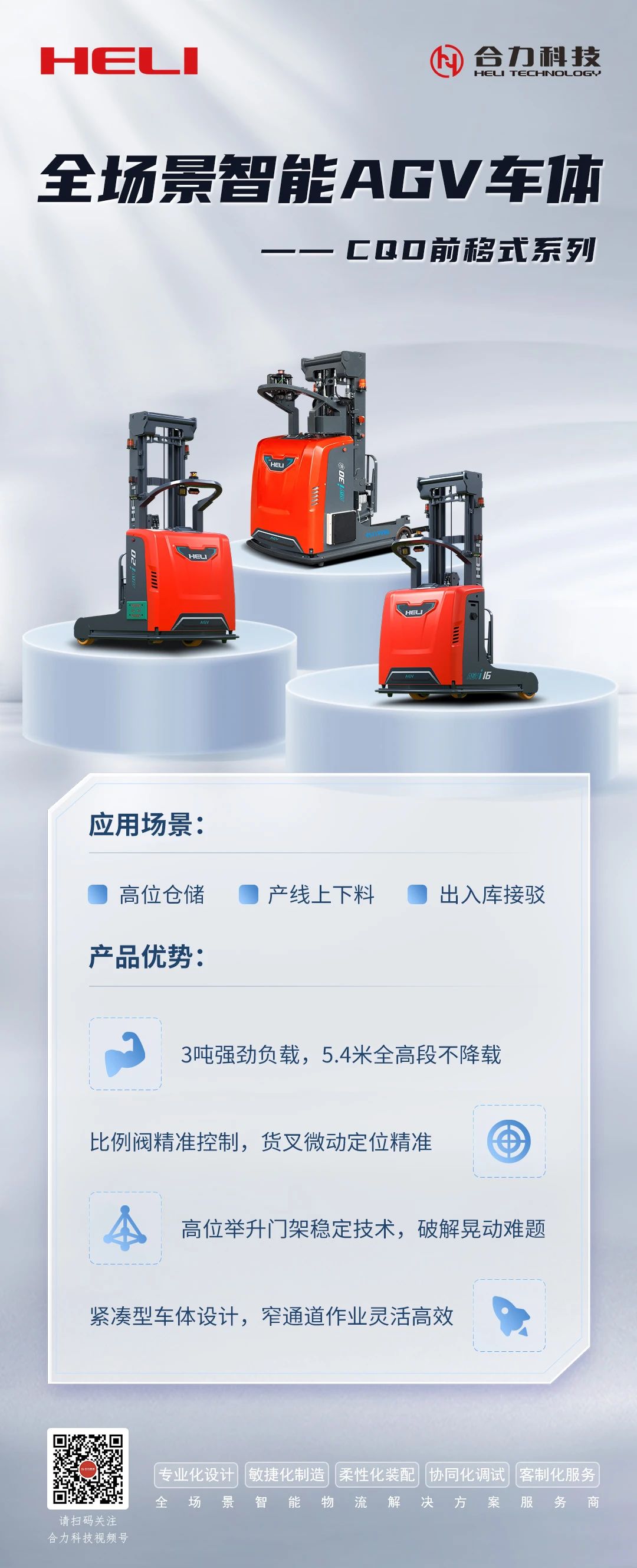 合力前移式AGV车体| 极柔极窄 高效高智