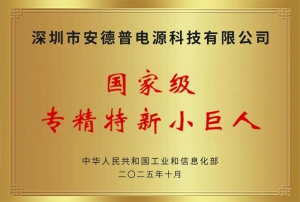 喜报 | 安德普荣获国家级专精特新“小巨人”企业称号！