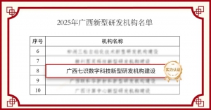 喜讯！柳工七识科技成功入选2025年广西新型研发机构