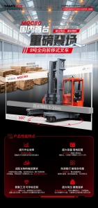 【MiMA中国首台8吨全向前移式叉车MQC80震撼发布，重新定义重载窄通道作业新范式】