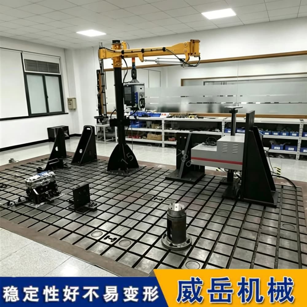 厂家铸铁底板 电机试验底座 拼接铸铁平台 重型设备T槽铸铁平板时效处理