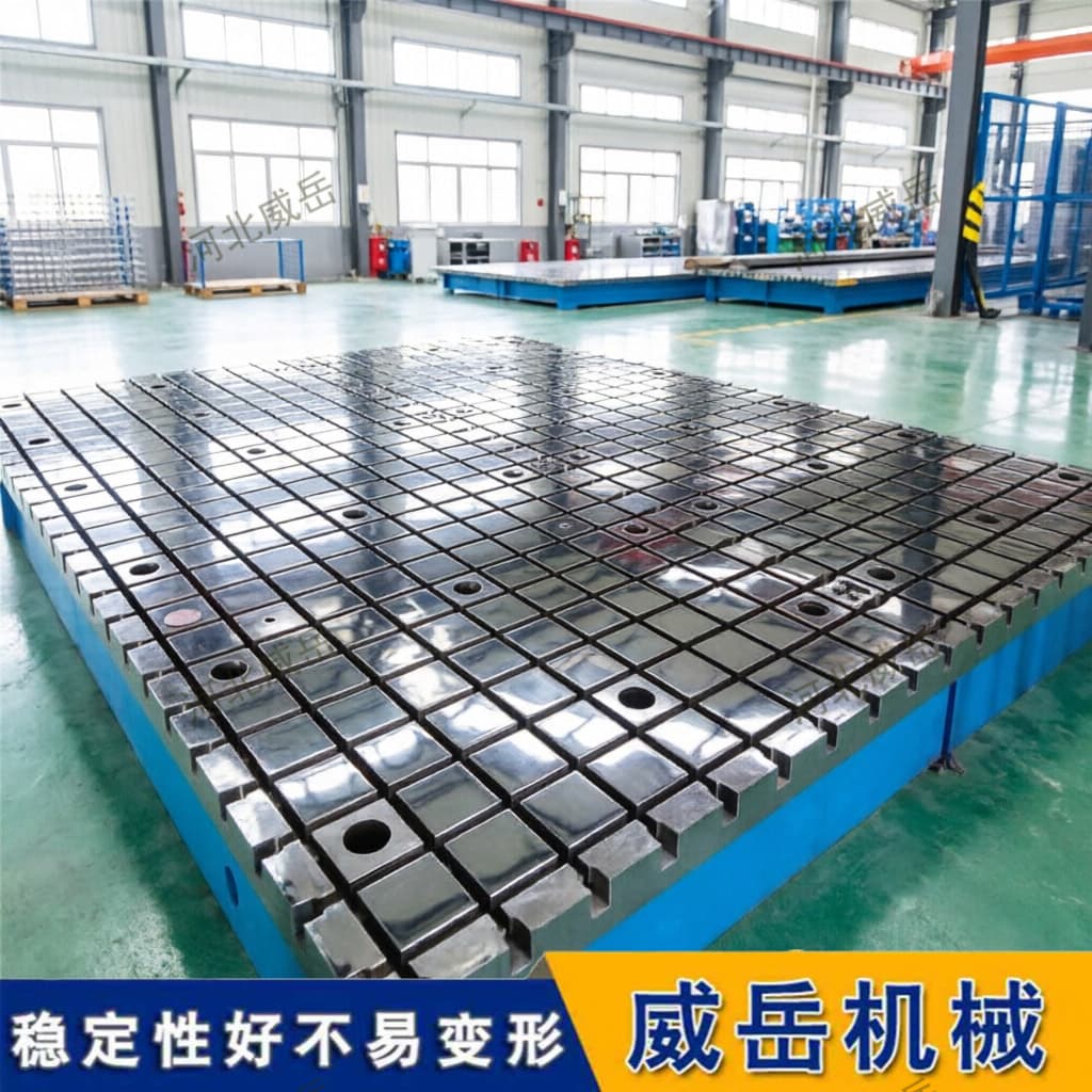 机床配套新款T型槽铸铁平台 落地镗铣床专用重型铸铁平台