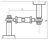 带杆端关节轴承的调节支撑组件