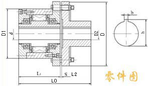 带弹性柱销联轴器的超越离合器 TCL型