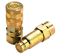Flat-face quick-release couplings