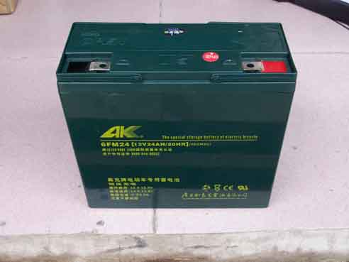 奥克电动车12V24AH蓄电池 6-DZM-20;密闭式(6FM24)