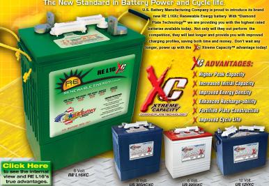 美国原装US深循环铅酸蓄电池 UX2200XC（6V２32ＡＨ））