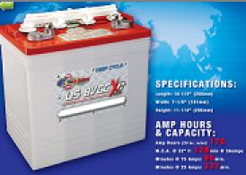 美国原装US深循环铅酸蓄电池 US8VGCEXC(8V121AH)
