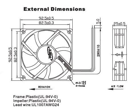 散热风扇 AD0912HB-A71GL