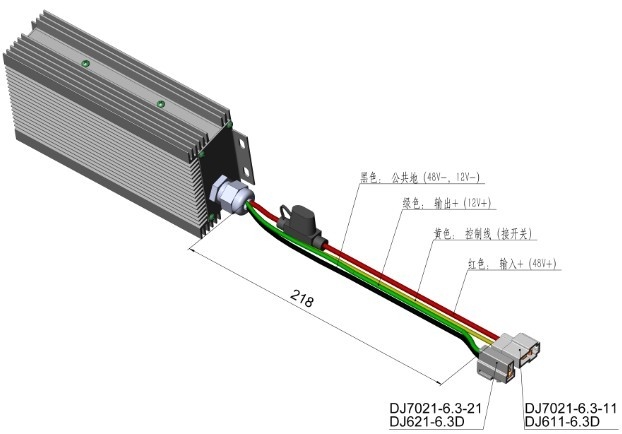 60V转12V 200W直流变压器dc to dc converter NQZB200-060-012C_中国叉车网(www.chinaforklift.com)
