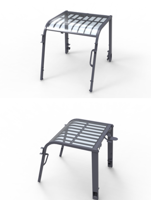 内燃框架与后支撑腿分体式护顶架