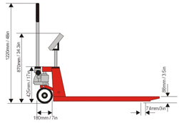 浙江诺力AC系列SAC-W型2吨电子称搬运车 SAC-W20L