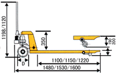 浙江诺力DF系列2吨低放型液压搬运车 DF-Low-61mm/DF-Low-51mm