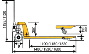 浙江诺力DF系列2吨镀锌型搬运车 DFZ20H/DFZ20L