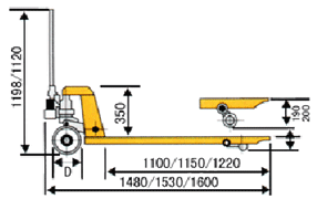 浙江诺力DF系列2吨带手刹型搬运车 DFB20H/DFB20L