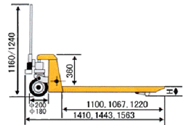 浙江诺力L系列2吨带手刹型搬运车 L60B20N/L60B20W