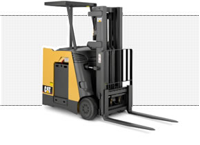 美国三菱卡特彼勒叉车(CAT)3500磅站驾式三轮电动平衡重叉车 EC18KS