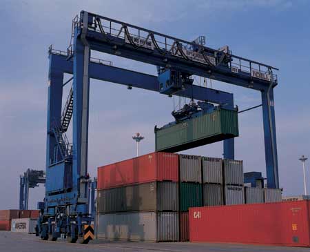 深圳招商局轮胎自行式龙门吊 起重龙门吊