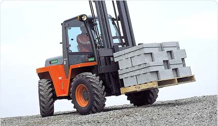 西班牙奥萨叉车(AUSA)2.5吨柴油平衡重越野叉车 C250H/C250H4