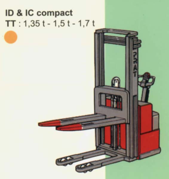 法国派特叉车(PRAT)1.35/1.5/1.7吨步行式全自动电动堆高机 ID&IC compact