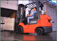 美国丰田叉车(TOYOTA)3500磅液化气/汽油平衡重叉车 7FGCU18