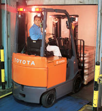 美国丰田叉车(TOYOTA)5000磅四轮电动平衡重叉车 7FBCU25