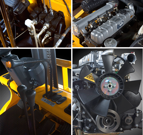 浙江美科斯2.5吨内燃汽油平衡重叉车 FG25T-MWA1