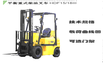 现代内燃平衡重叉车 HDF15III